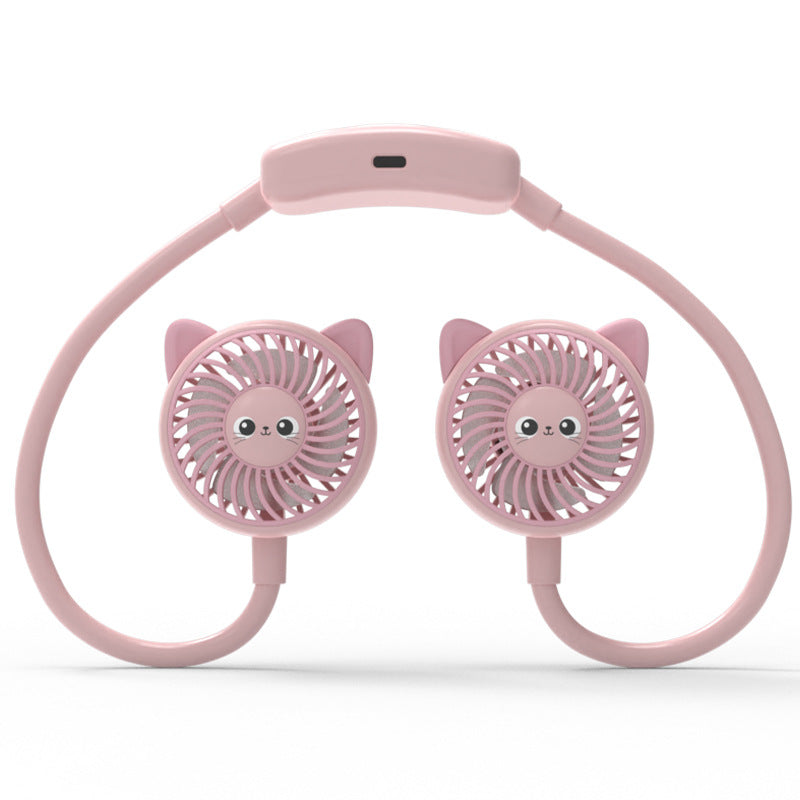 Unisex bærbar Mini Vifte Hodetelefoner Luvikno