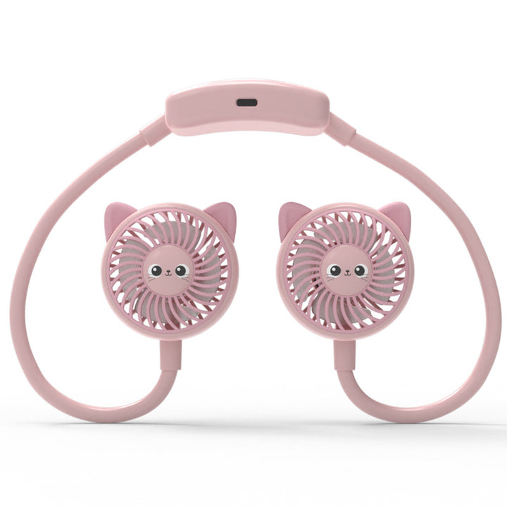 Unisex bærbar Mini Vifte Hodetelefoner Luvikno