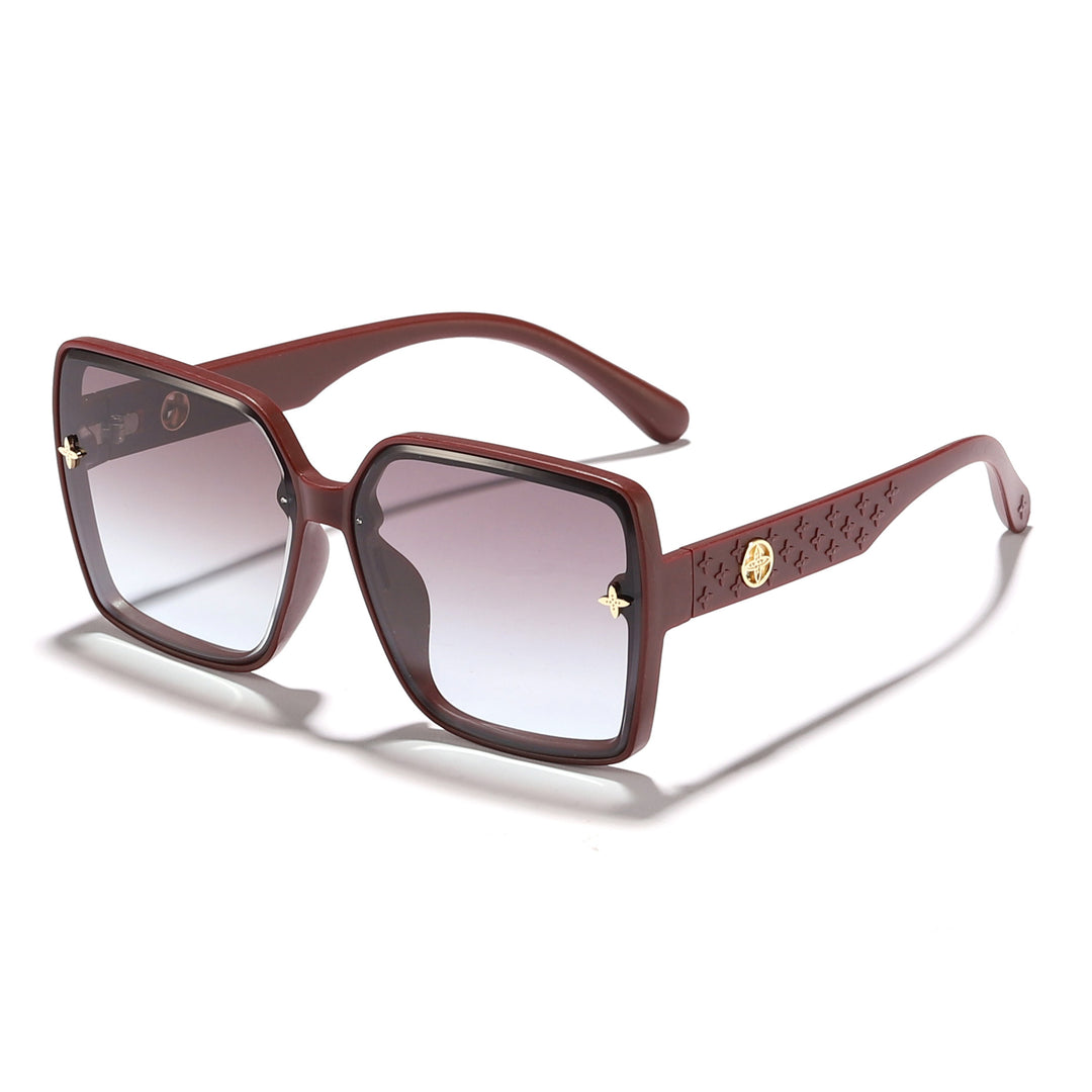 Dame oversized kvadratisk solbrille med elegant design Luvikno
