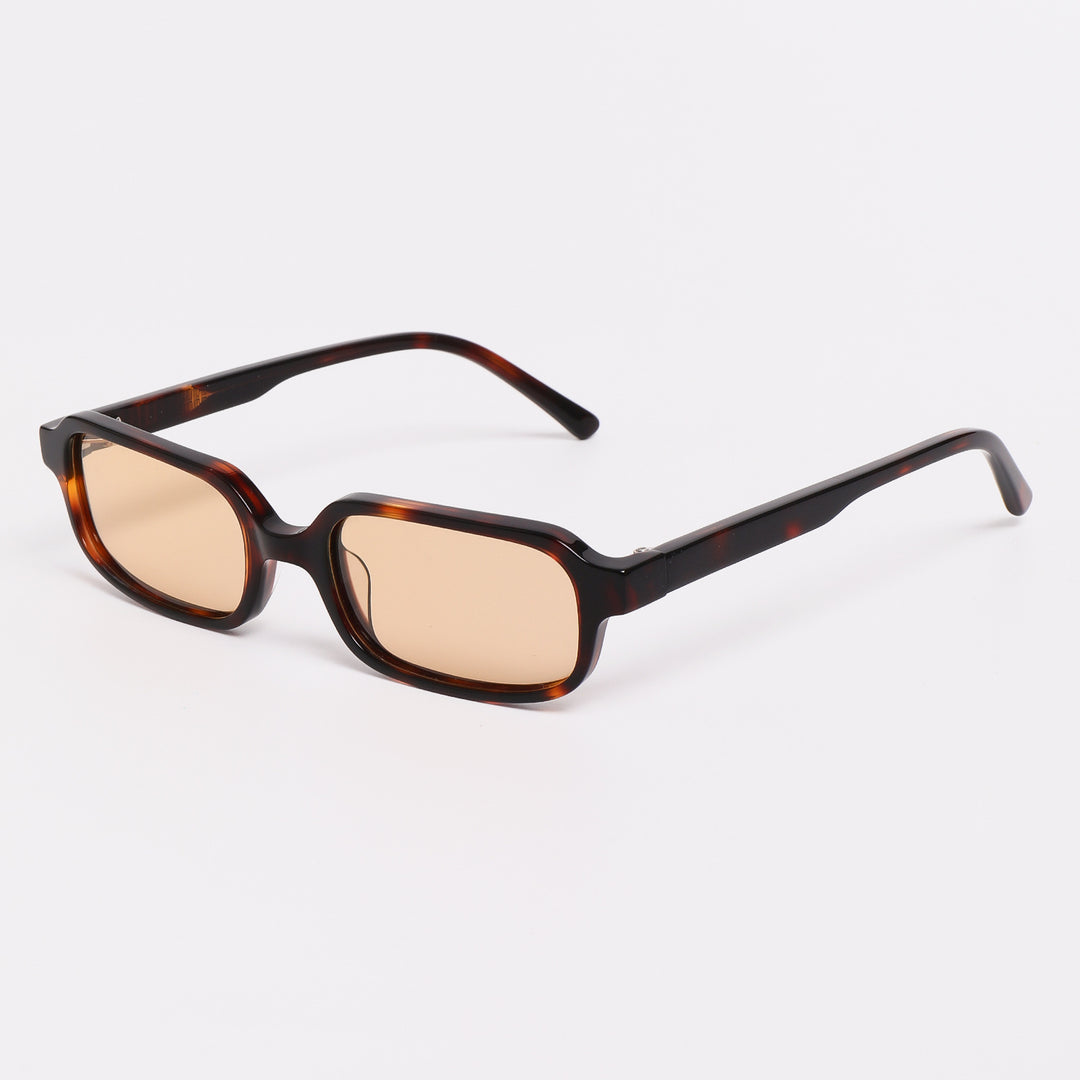 Dame solbrille i moderne, kantete design med høyt utviklede UV-beskyttelseslinser Luvikno