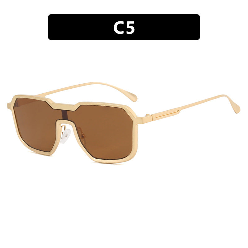 Dame ekstravagant geometrisk solbrille med beskyttende UV-filter Luvikno