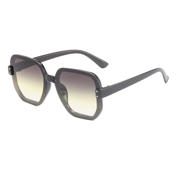 Dame modische quadratiske solbriller med gradient glass Luvikno