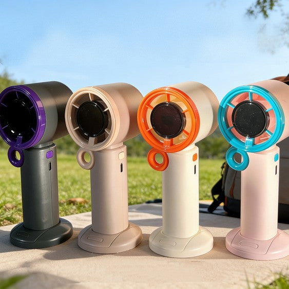 Unisex Bærbar Håndvifte med ergonomisk design og USB-opladning Luvikno