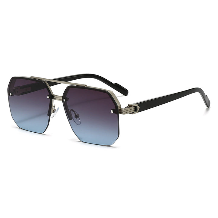 Dame moteriktig solbrille i trendy sekskant-design Luvikno