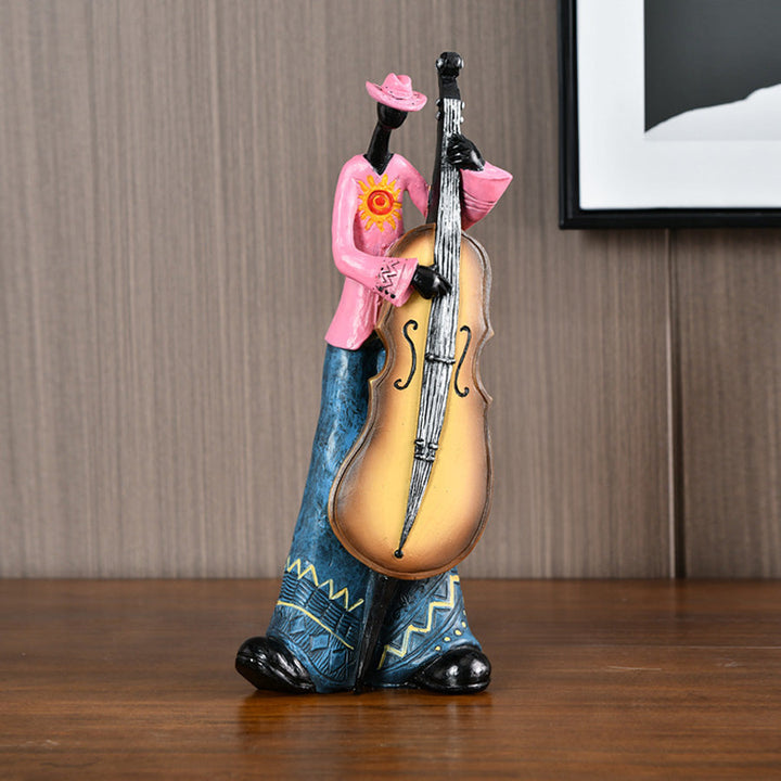 Resin Jazz Band Figurine - Vintage Music Decor Statue | Luvikno