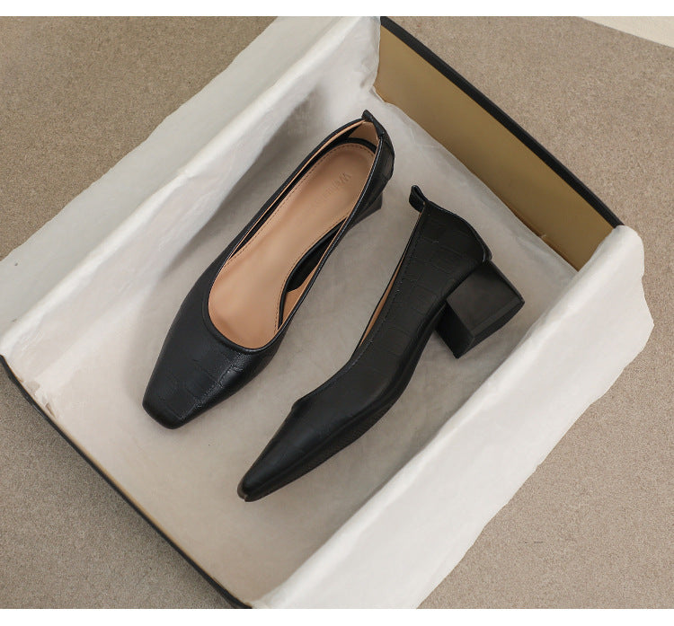 Naisten Kärkikorko Slingback-korkokengät krokotiilinahan näköisellä Luvik