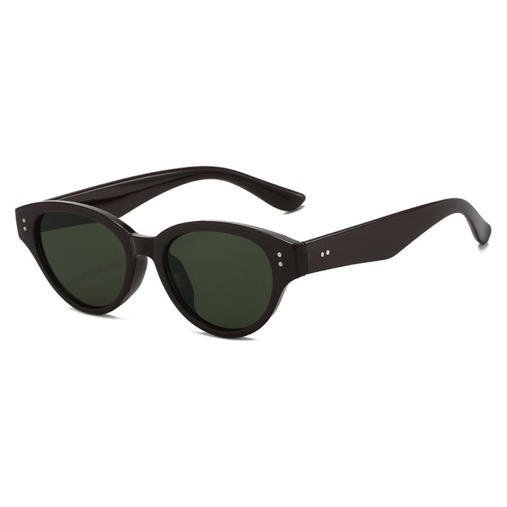 Dame Cat-Eye solbriller med retro-inspirert rammestruktur Luvikno