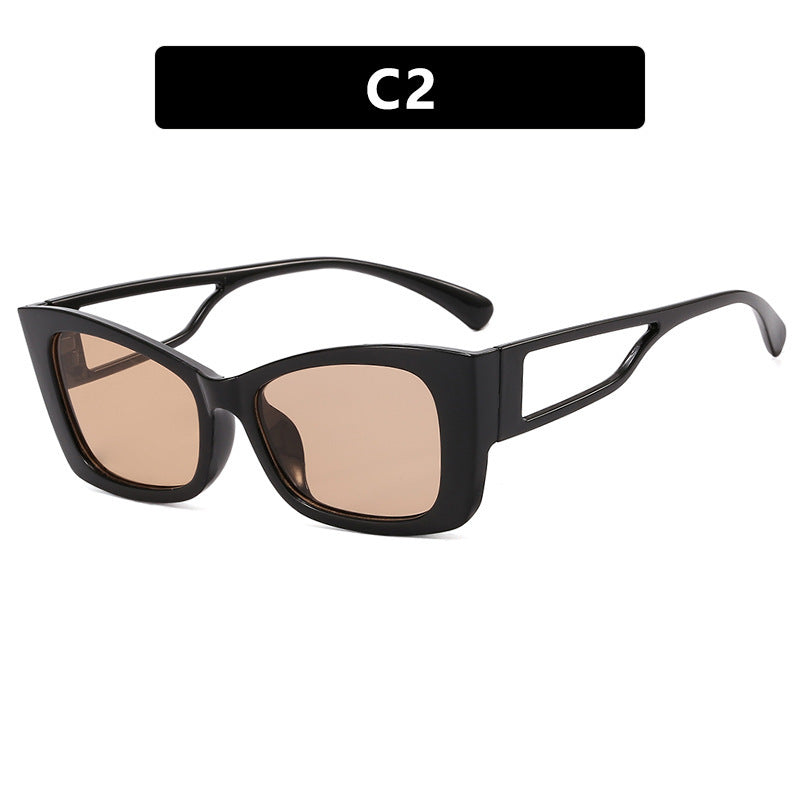 Dame moteriktig solbrille med innovativ ramme Luvikno