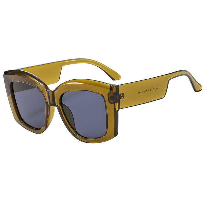 Damen oversized solbrille med kreativt design og høy kvalitet UV-beskyttelse Luvikno