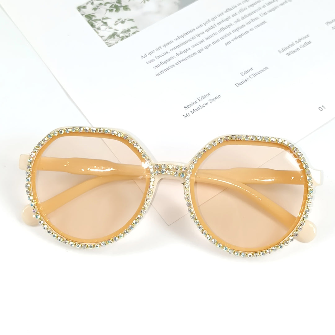 Dame Glitrende Oversized Solbriller Luvikno