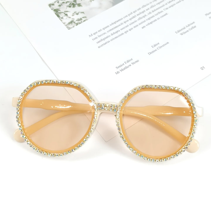 Dame Glitrende Oversized Solbriller Luvikno