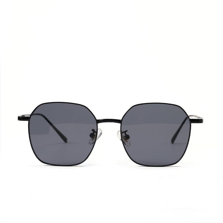 Dame geometrisk solbrille med moderne metallramme Luvikno