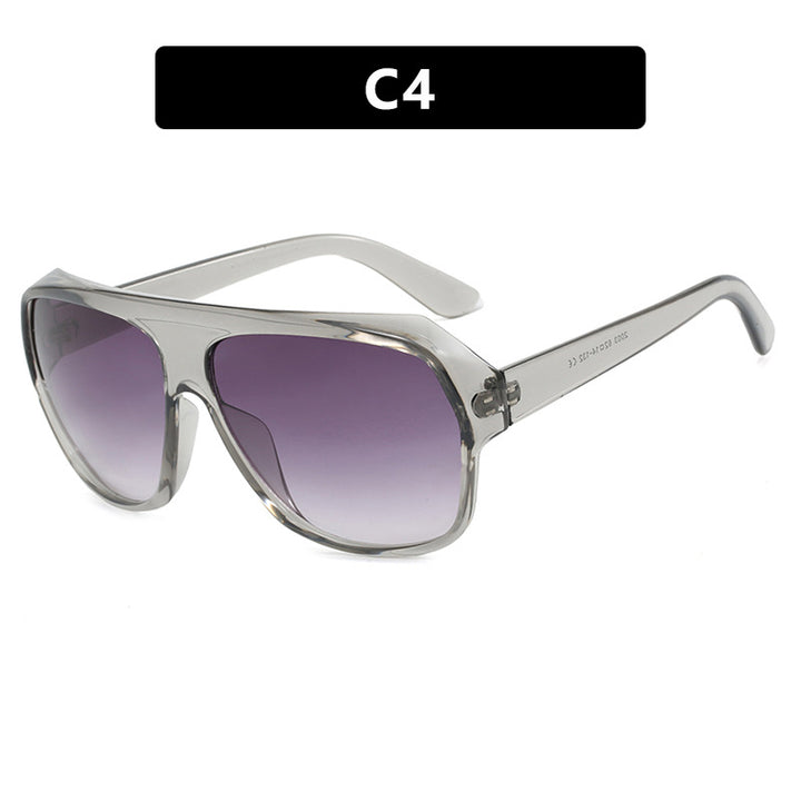 Dame moteriktig oversized solbrille med sporty design Luvikno