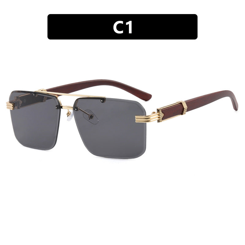 Damer geometrisk oversized solbrille med trendy design og luksuriøse detaljer Luvikno