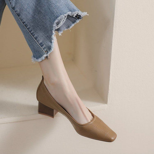 Naisten Kärkikorko Slingback-korkokengät krokotiilinahan näköisellä Luvik