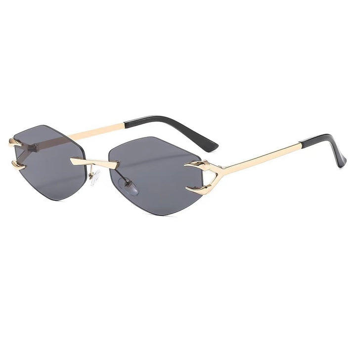 Dame geometrisk oversized solbrille Luvikno
