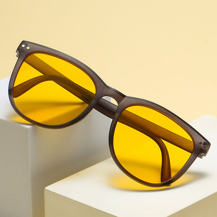 Dame Modische Skilpadde Solbrille med stilig Ramme Luvikno
