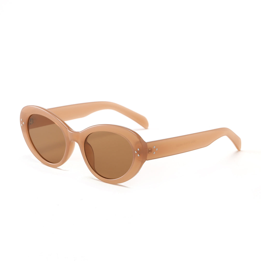 Dame moteriktig oversized solbrille med elegant ramme Luvikno