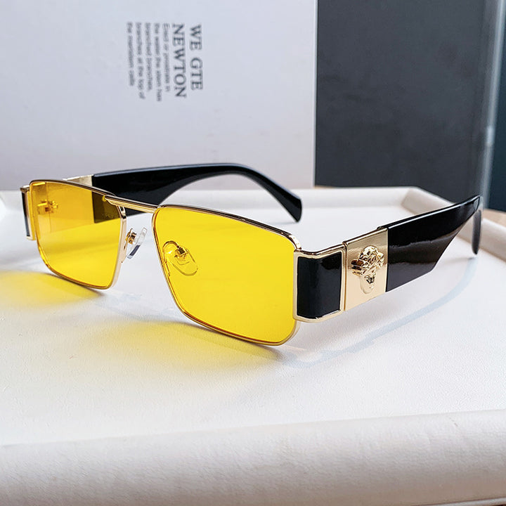 Dame Designer-solbrille med luksuriøs inn ramme og trendy snitt Luvikno