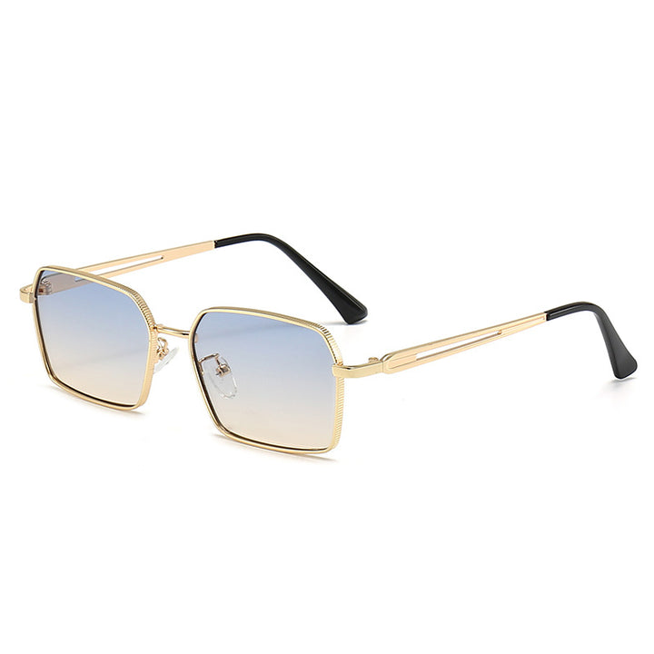 Dame kvadratisk solbrilles med minimalistiske metallaccents Luvikno