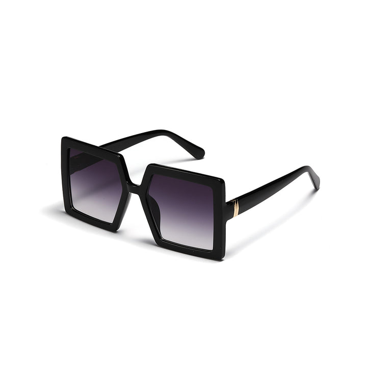Dame geometrisk solbrille med moderne, bred ramme Luvikno