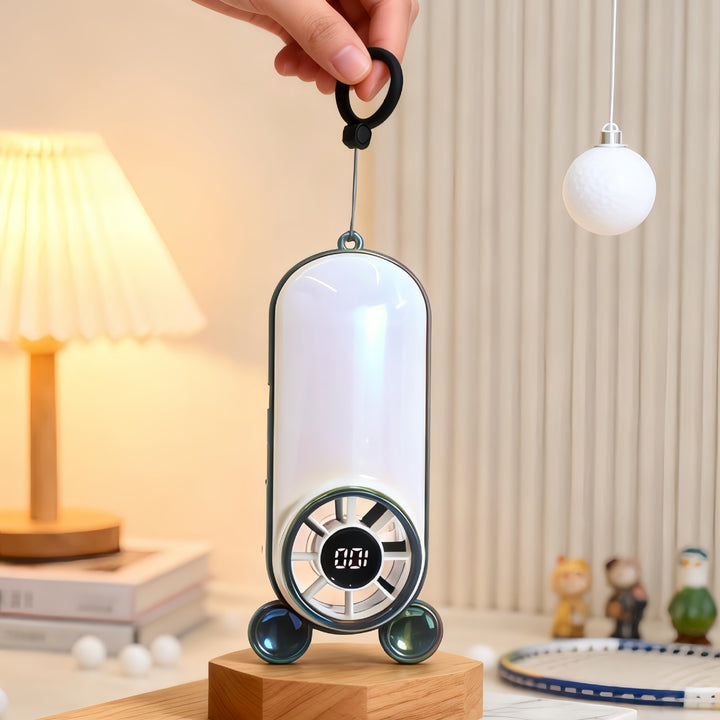 Dame Bærbar Mini-Ventilator med LED-skjerm og multifunksjonsdesign Luvikno