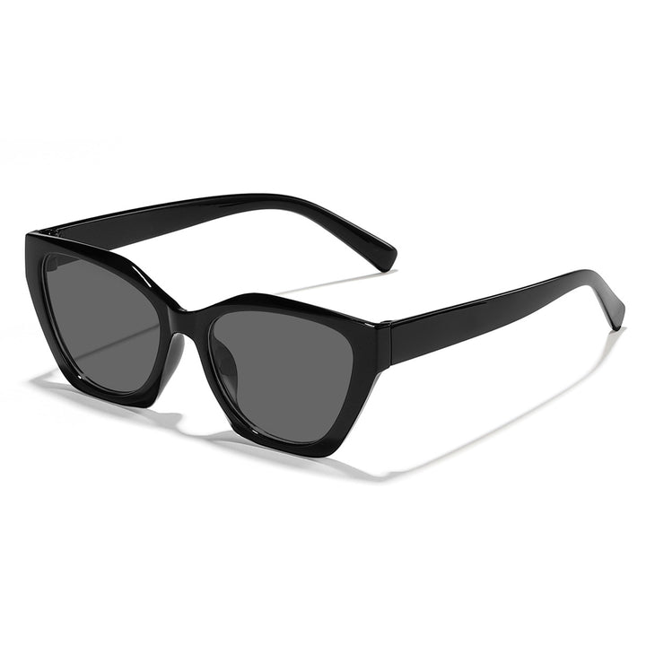 Dame geometrisk solbrille med moderne, hypoallergen plastramme Luvikno