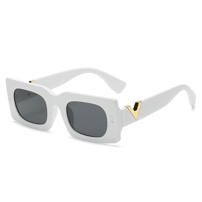 Dame oversized solbrille med dyremønster Luvikno