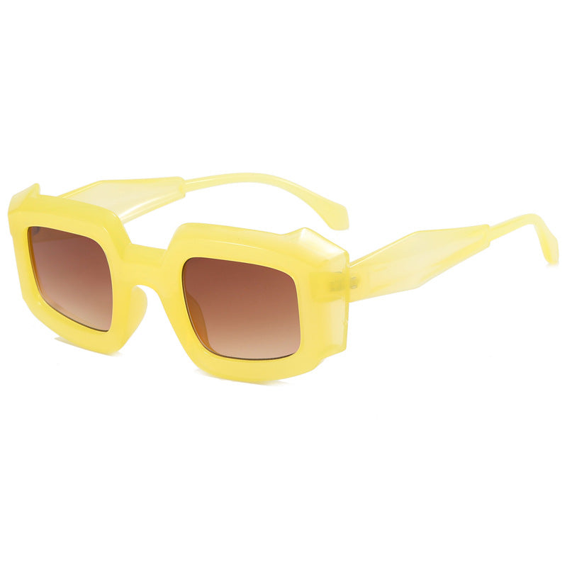 Dame trendy geometriske solbriller Luvikno