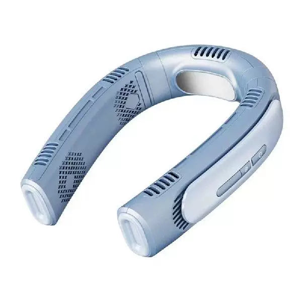 Unisex one-size portable rechargeable bladeless neck fan with adjustable airflow and silent brushless motor Luvikno
