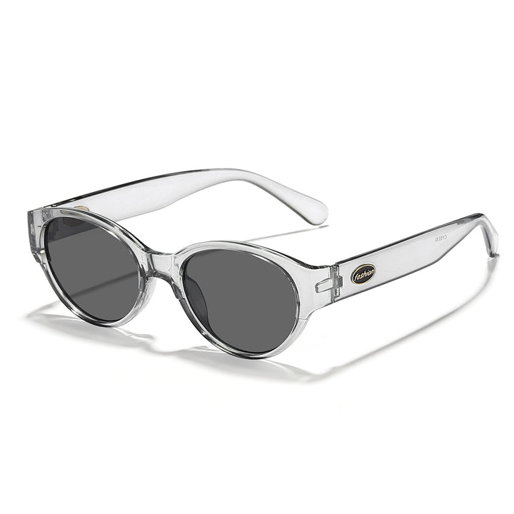 Dame moteriktig solbrille med transparent ramme og ergonomisk design Luvikno
