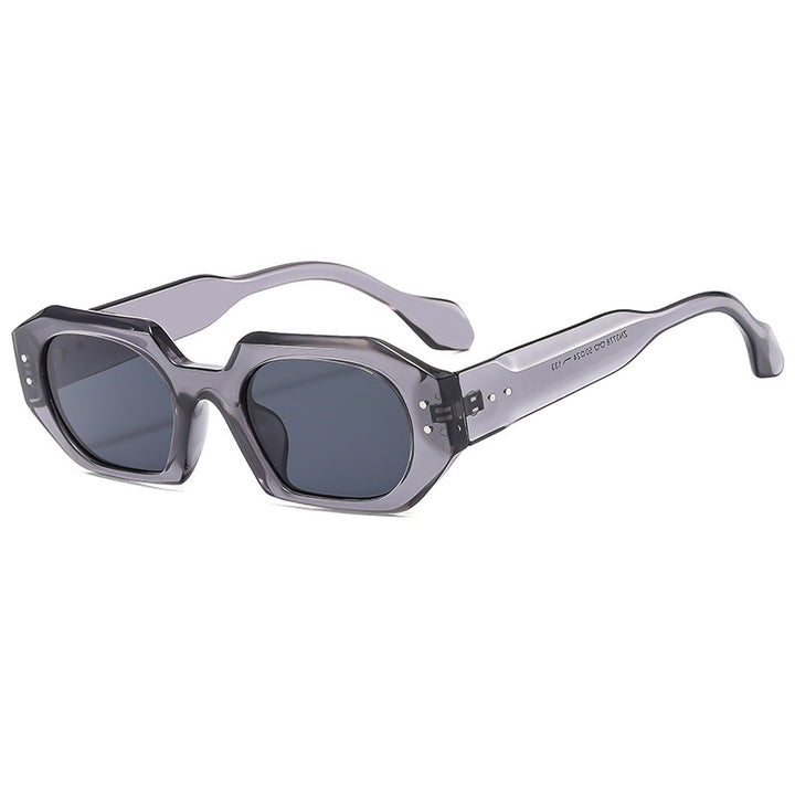 Dame moter solbrille i markant, åtte-sidet design Luvikno