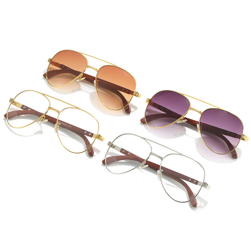 Dame elegant pilot solbrille med fin metallramme og UV-beskyttelse Luvikno