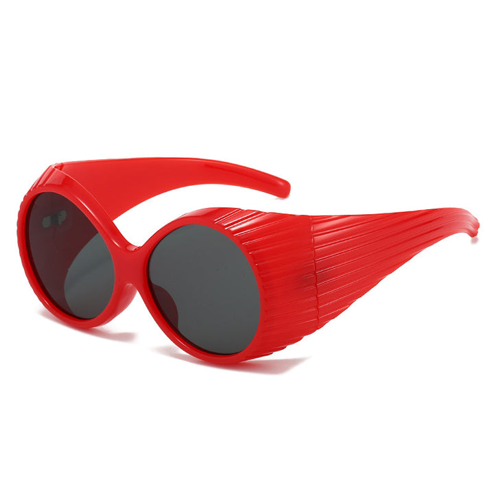 Dame Ekstravagant Solbrille med unikt bølgedesign Luvikno