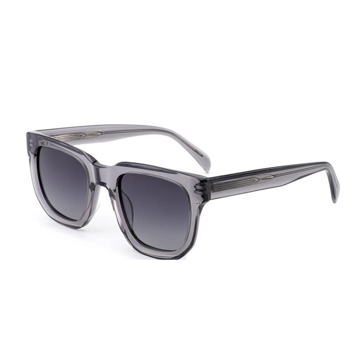 Dame trendy solbriller med robust plastramme og brune glass Luvikno