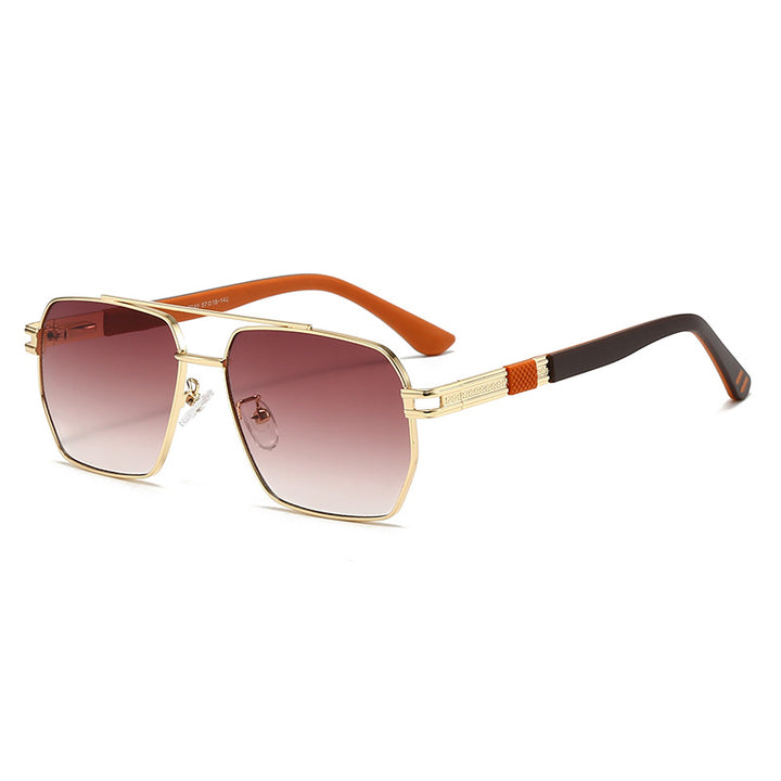 Herre solbriller med høykvalitets metallramme og sporty detaljer Luvikno