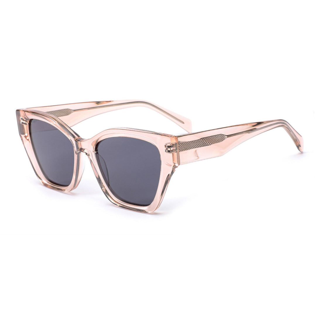 Dame solbrille med moderne ramme og lekne detaljer Luvikno