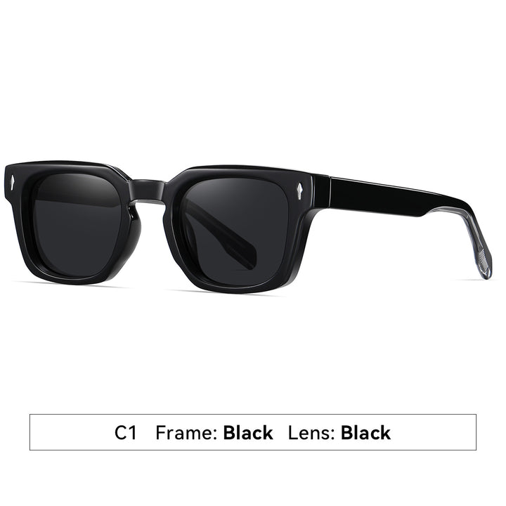 Dame moteriktig solbrille med firkantet ramme og gradientlinser Luvikno