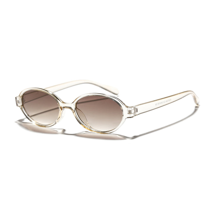 Dame moterik oval solbrille med dyremønster Luvikno