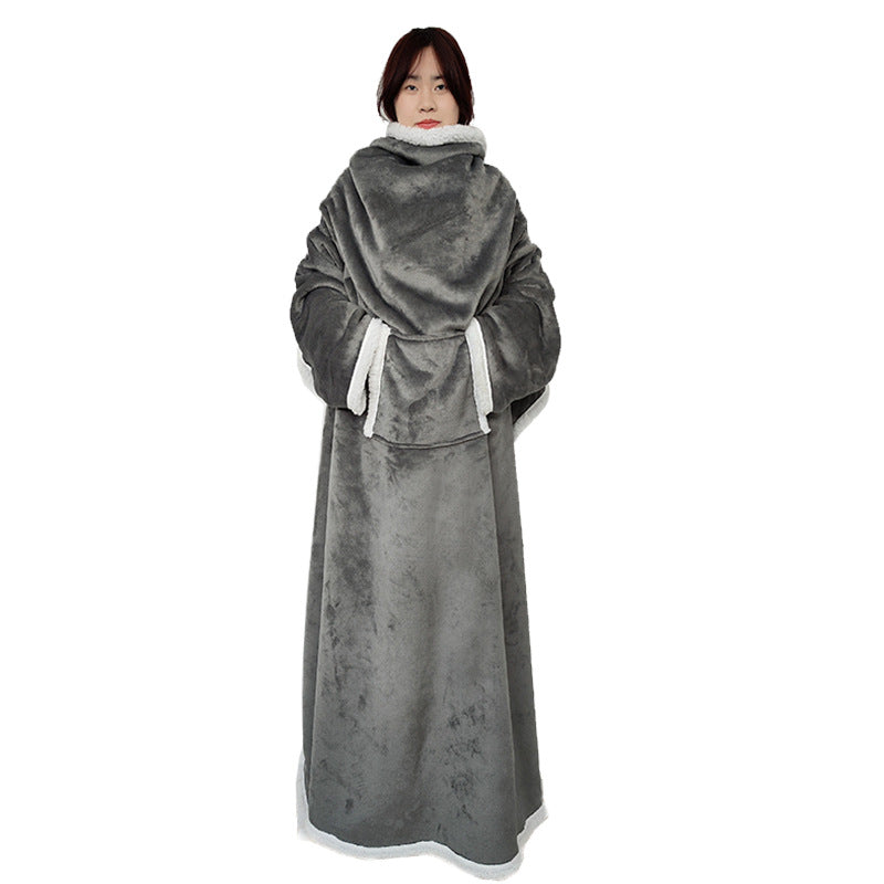 Dame Koseslørd Oversized Poncho Teppet Luvikno