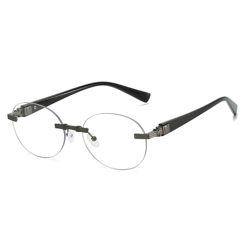 Dame motefull solbrille med gjennomsiktig ramme og fleksibel nesestøtte Luvikno