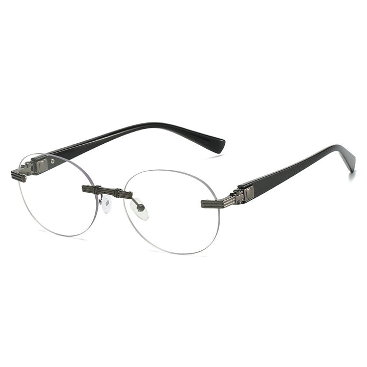 Dame motefull solbrille med gjennomsiktig ramme og fleksibel nesestøtte Luvikno