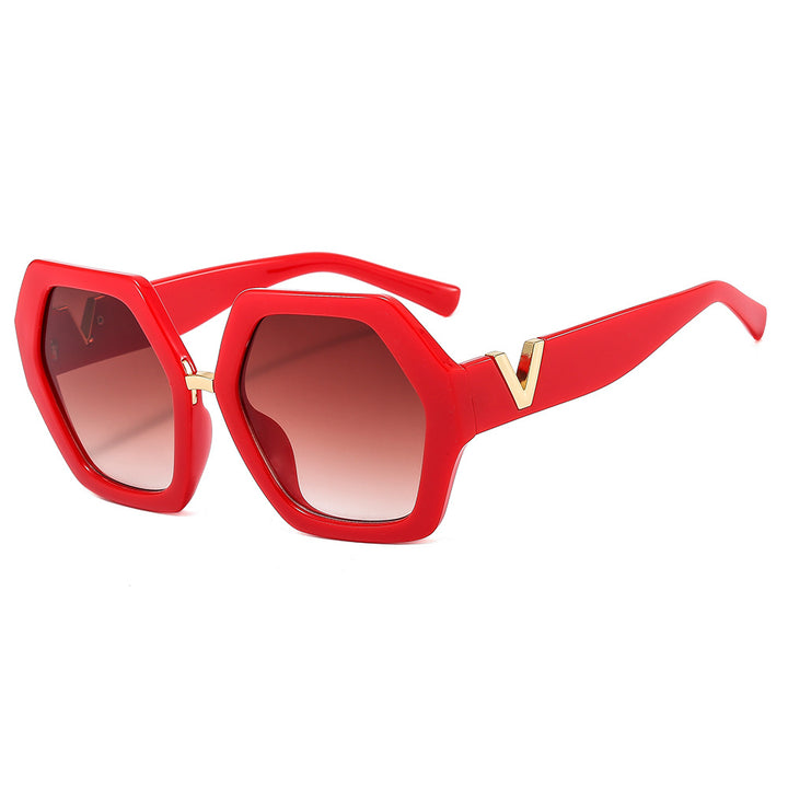 Dame elegant solbrille med glitrende ramme Luvikno