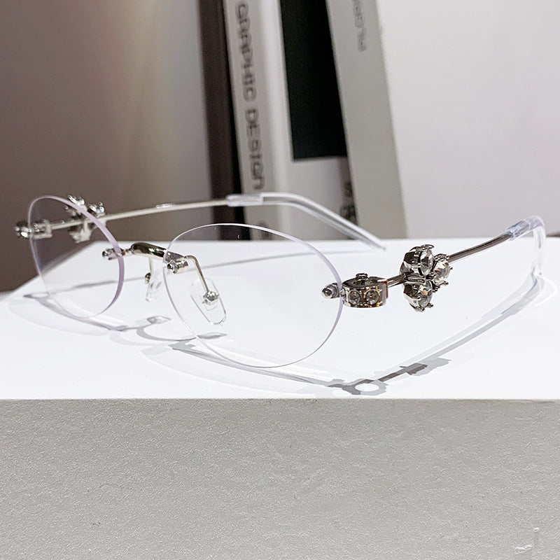 Dame elegant solbrille med geometrisk ramme Luvikno