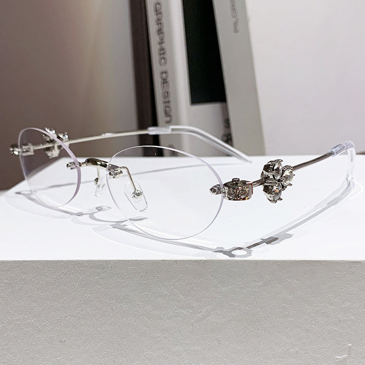 Dame elegant solbrille med geometrisk ramme Luvikno