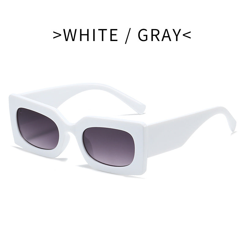 Dame Fashion-solbrille i moderne firkantet design Luvikno