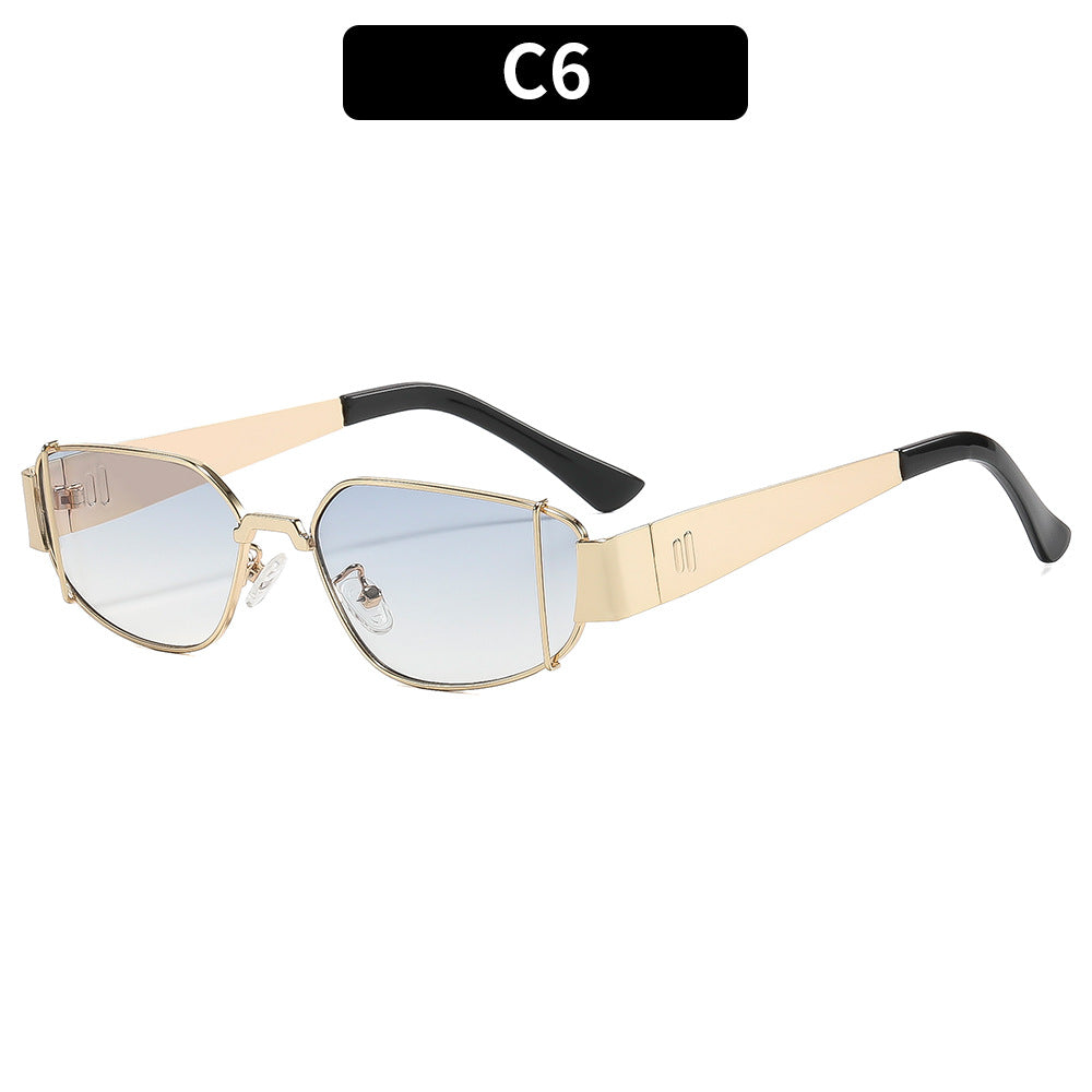 Dame designer solbrille i moderne, kantete stil Luvikno