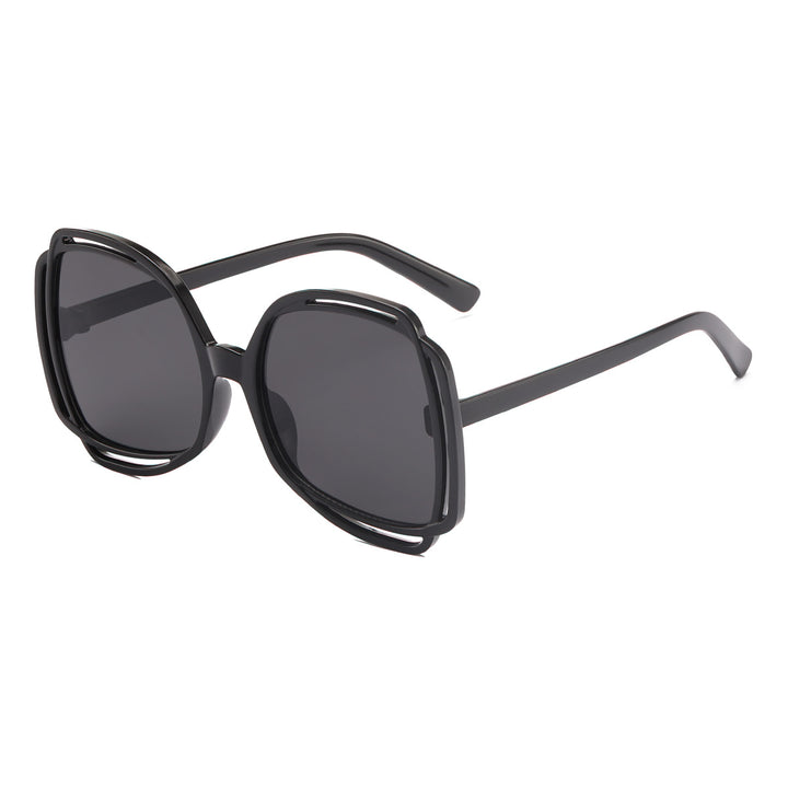 Dame Fasjonssolbrille med moderne ramme og UV-beskyttelse Luvikno