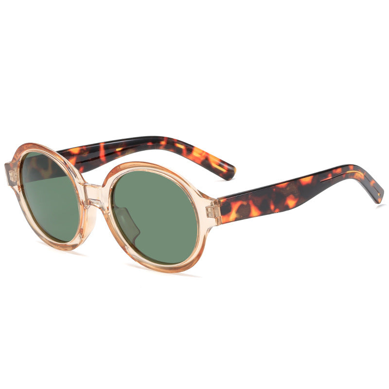 Dame moteriktig solbrille i stilfullt rundt design Luvikno