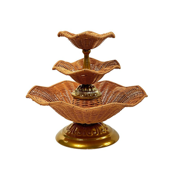 Damer elegant Tablettstativ laget av flettet materiale Luvikno